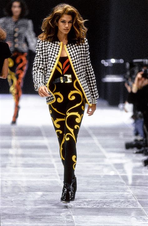 versace 1991 cindy crawford|versace runway dresses.